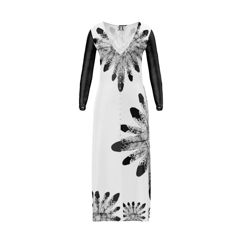 Eagle Feather Bustle Long Cardigan