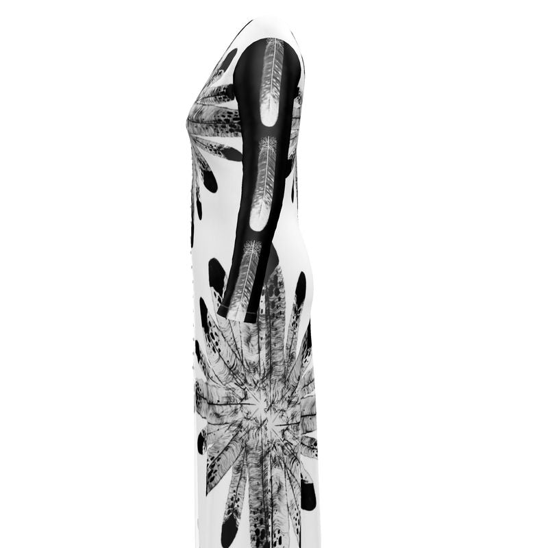 Eagle Feather Bustle Long Cardigan
