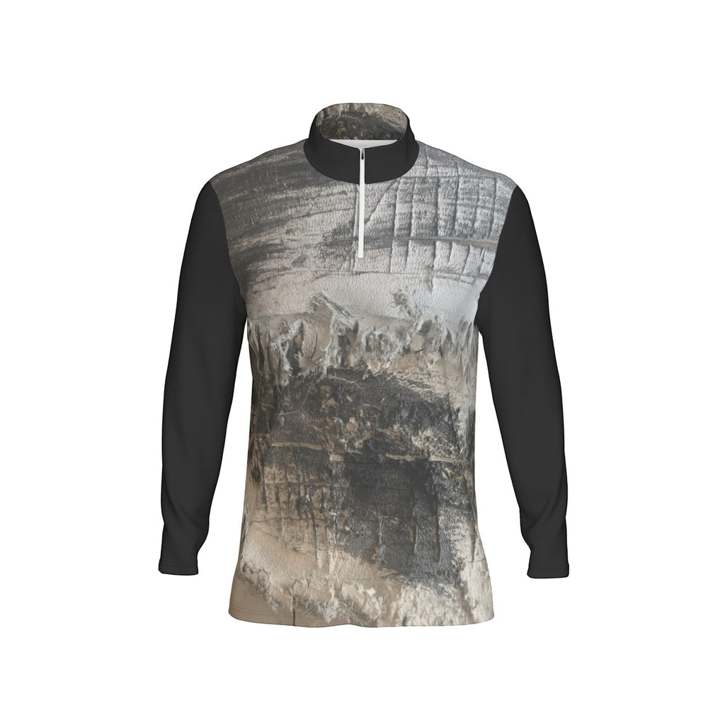 All-Over Print Men's Sports Collar Jersey With Long Sleeve| Interlock