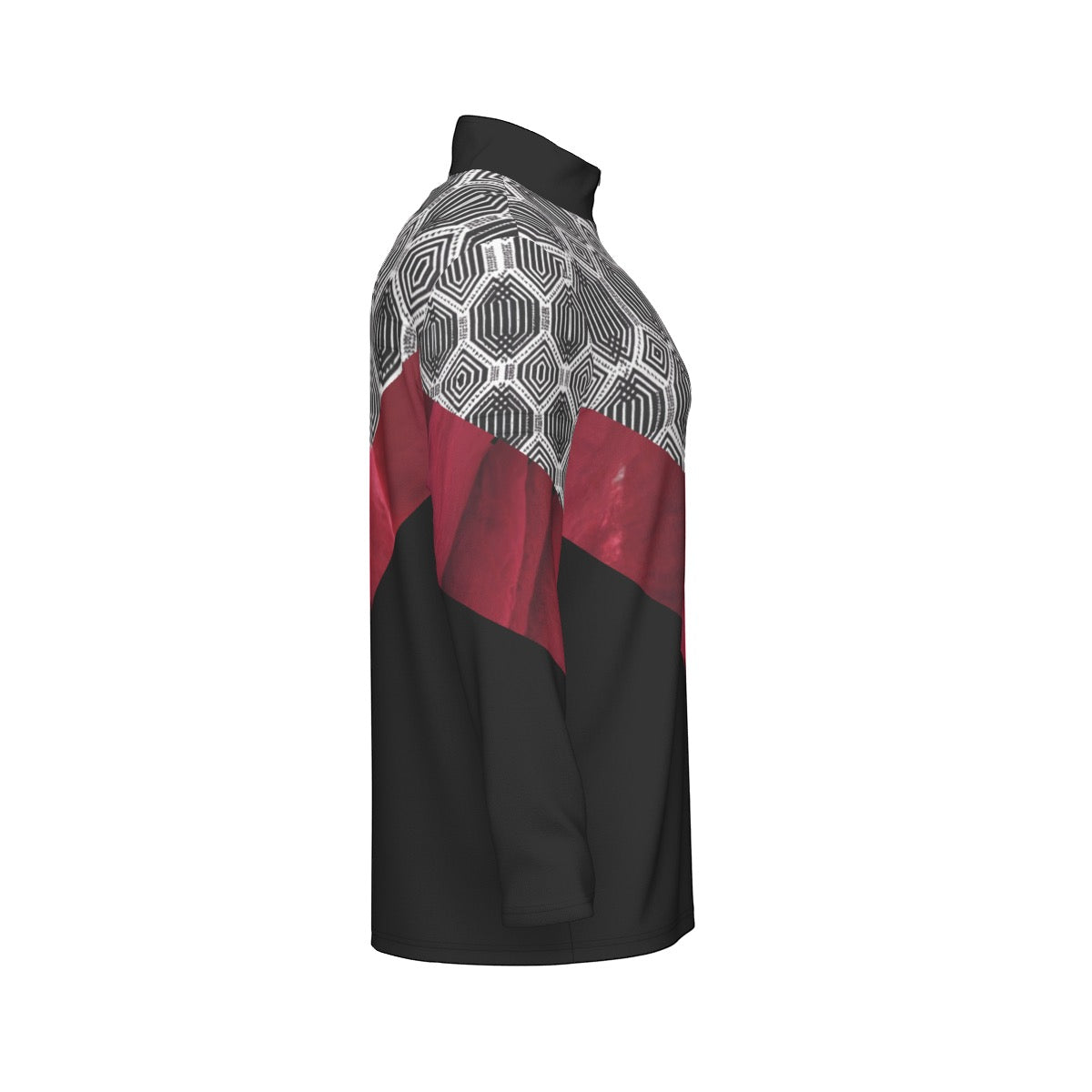 All-Over Print Men's Sports Collar Jersey With Long Sleeve| Interlock