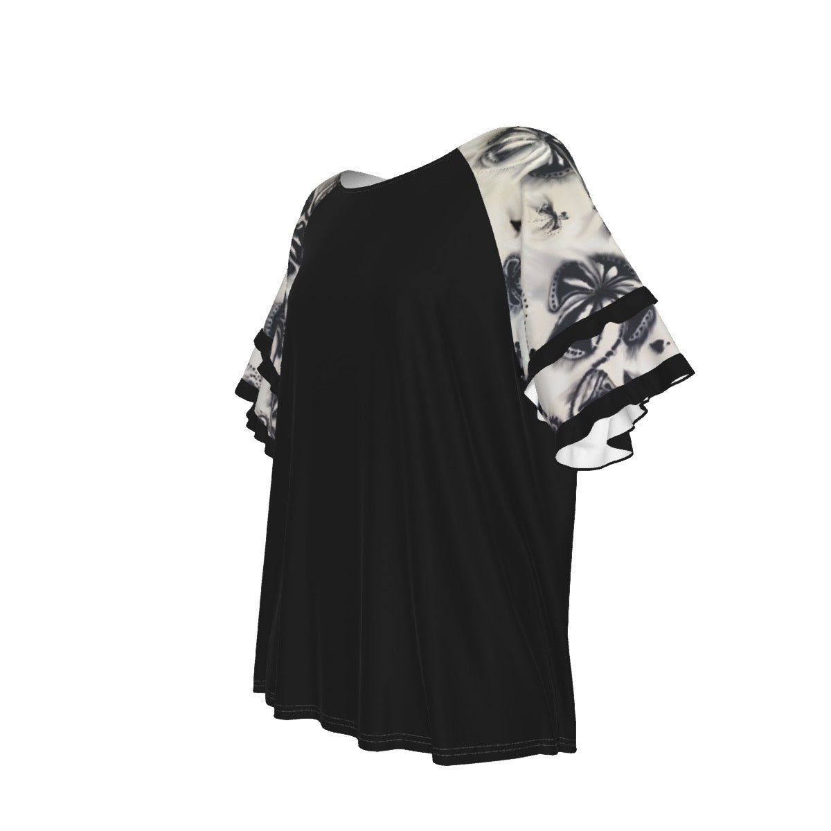 Women's Round Neck Raglan Sleeve T-shirt