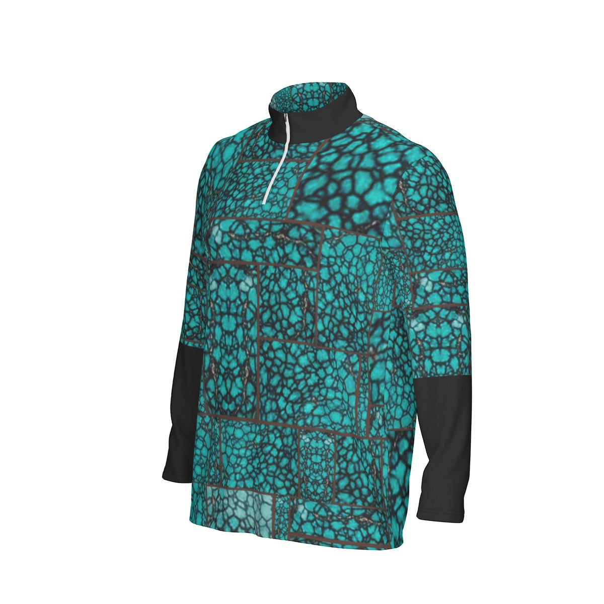 All-Over Print Men's Sports Collar Jersey With Long Sleeve| Interlock