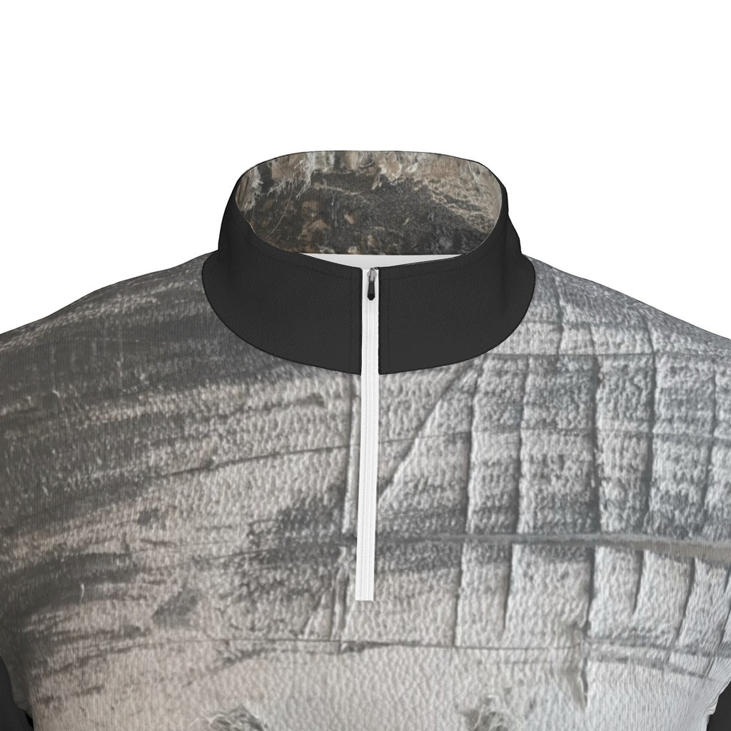 All-Over Print Men's Sports Collar Jersey With Long Sleeve| Interlock