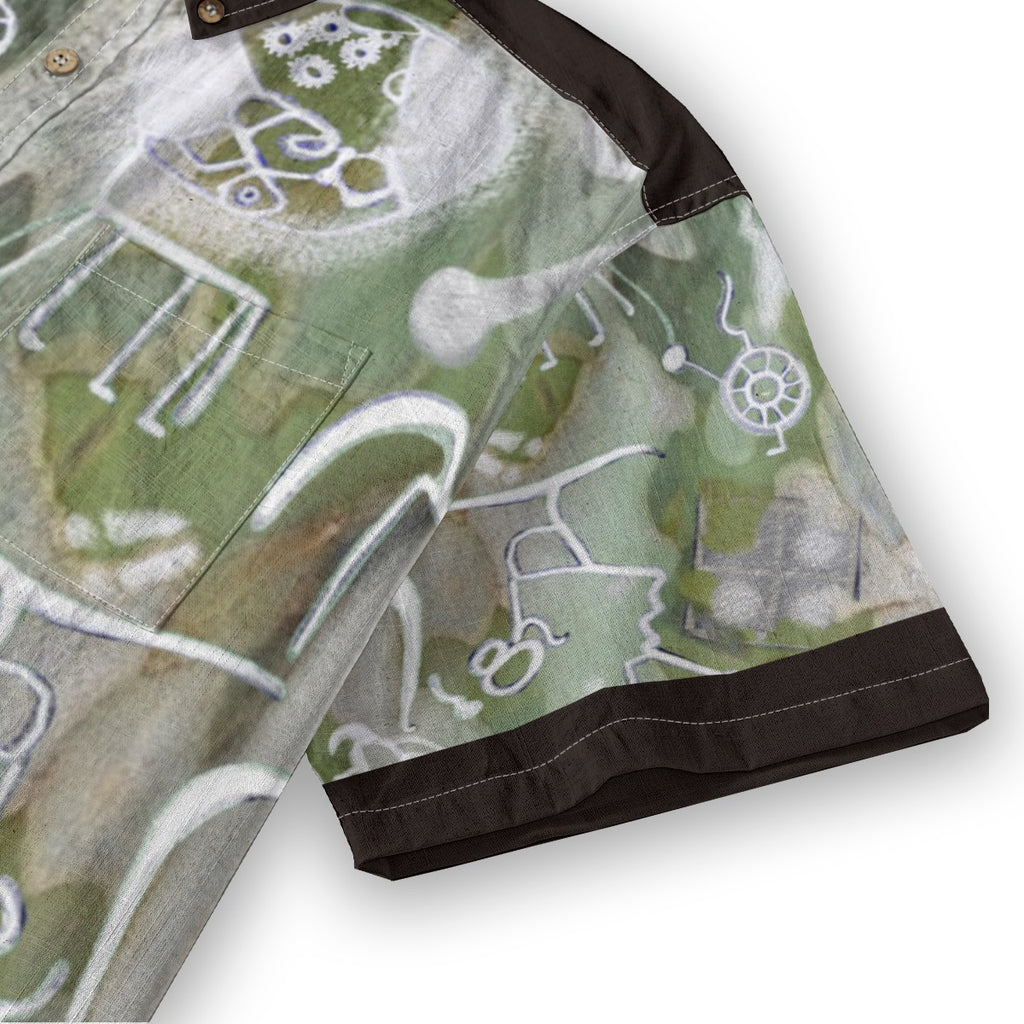 All-Over Print Men's Breathable Cotton Shirt|125GSM