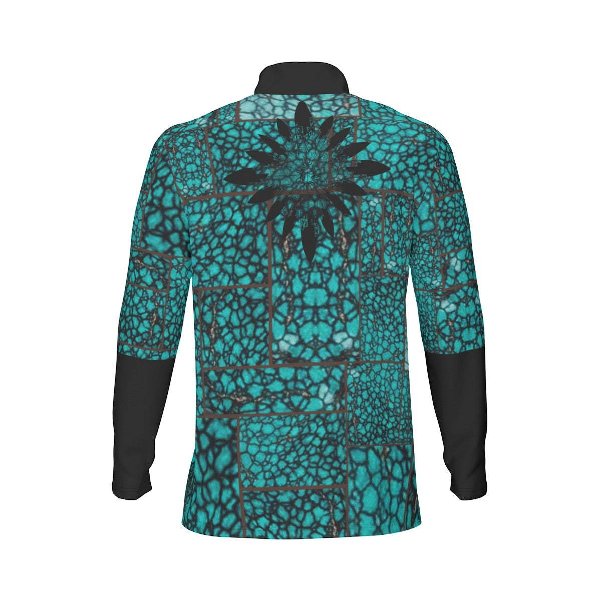 All-Over Print Men's Sports Collar Jersey With Long Sleeve| Interlock