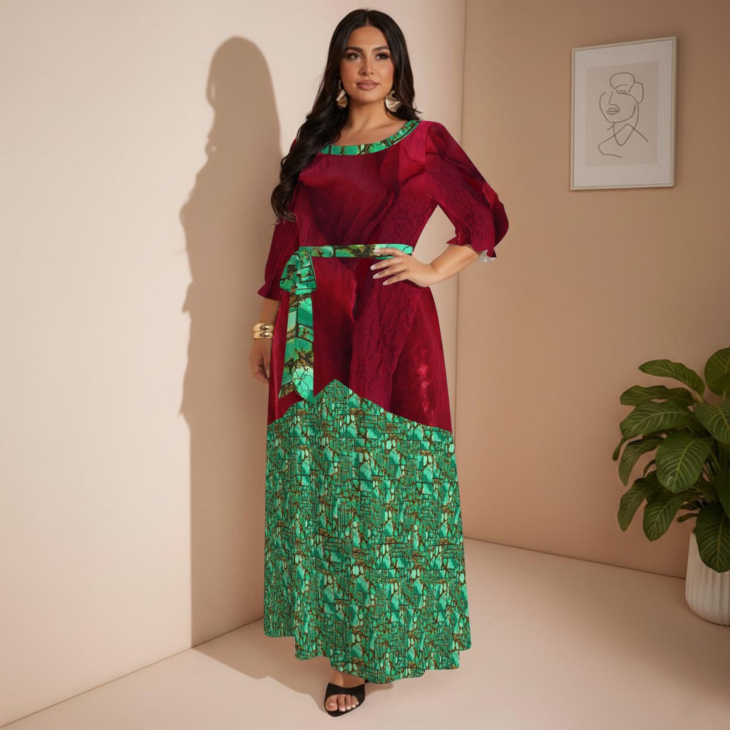 All-Over Print Women’s Maxi Dress|Plus Size