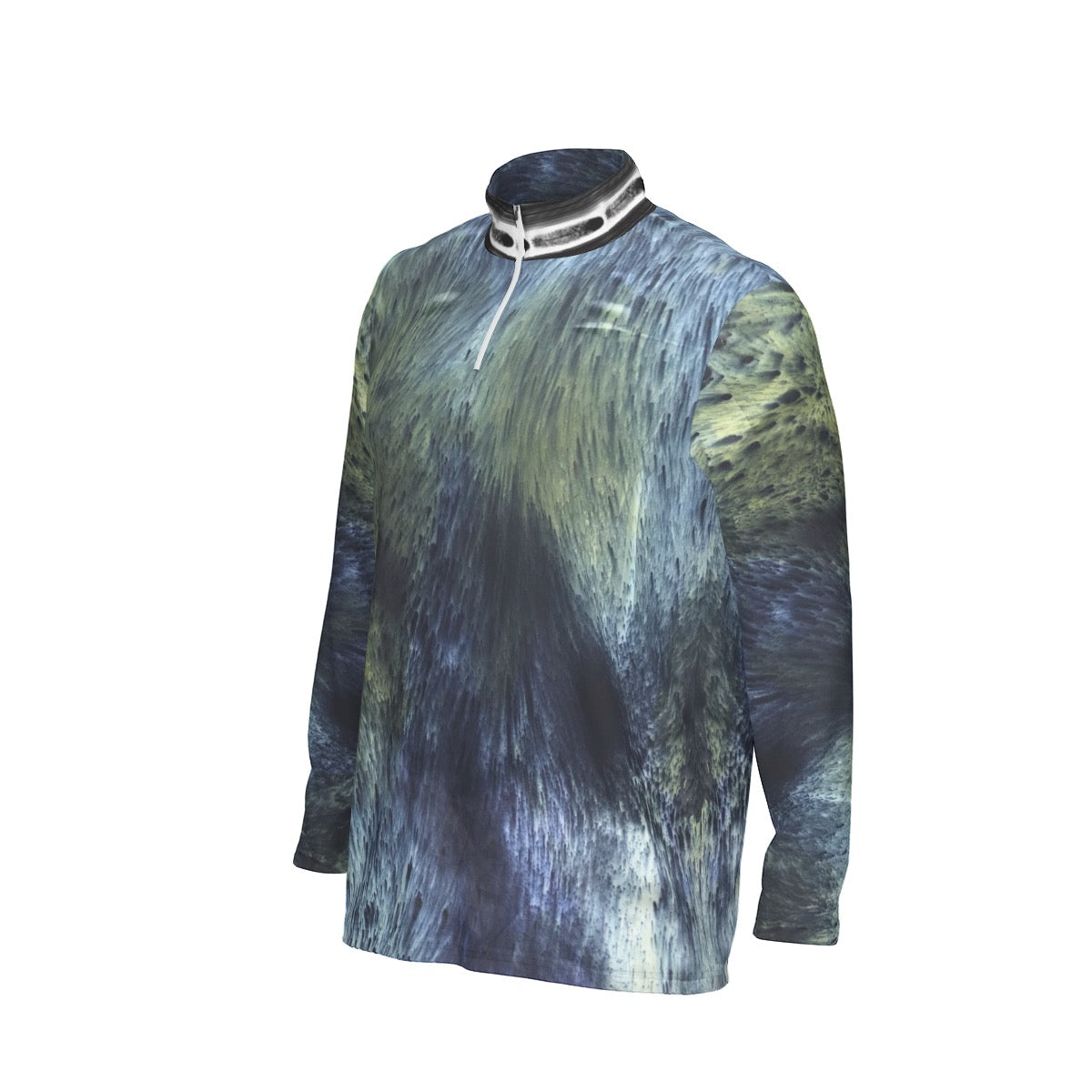 All-Over Print Men's Sports Collar Jersey With Long Sleeve| Interlock