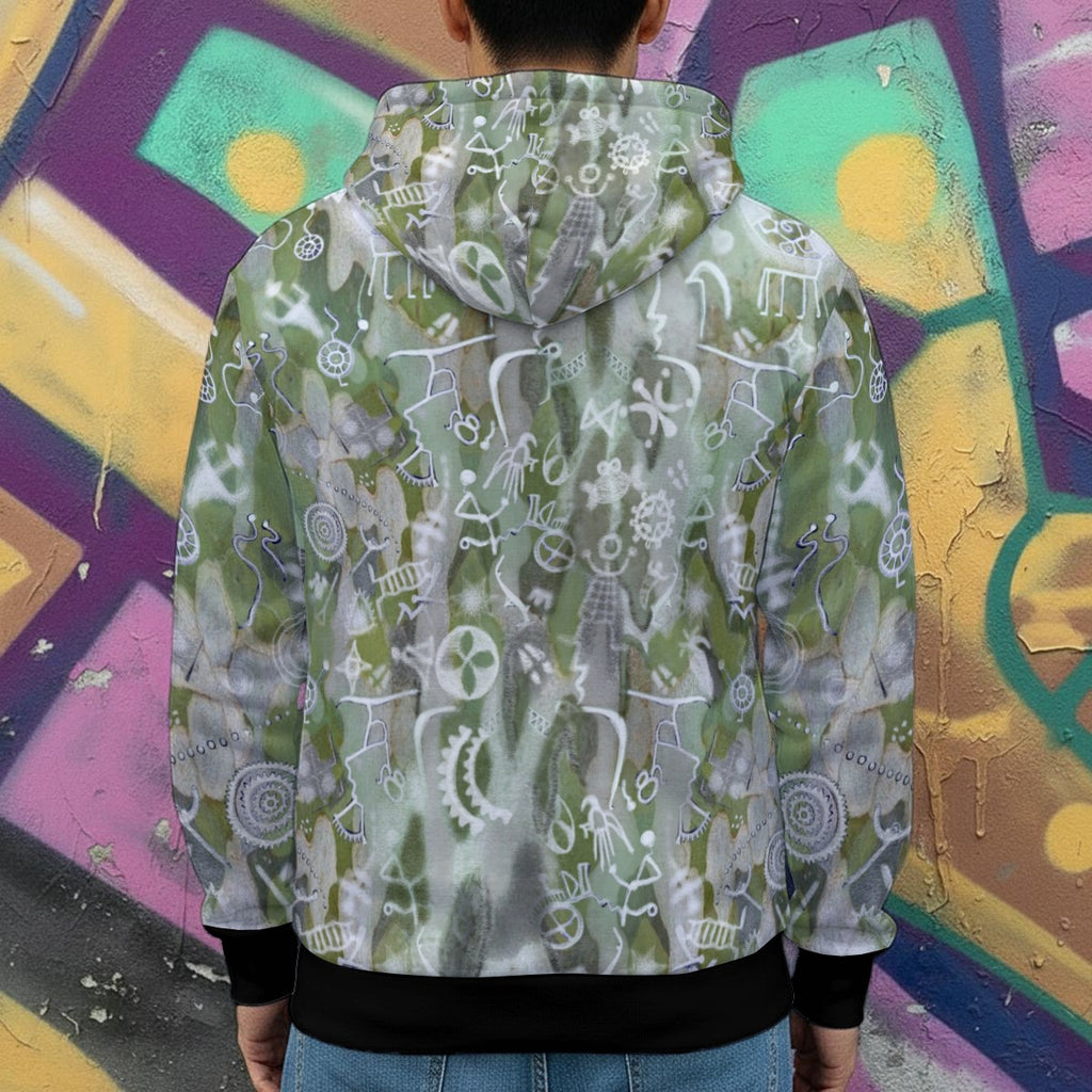 All-Over Print Men's Heavy Fleece Zip Up Hoodie