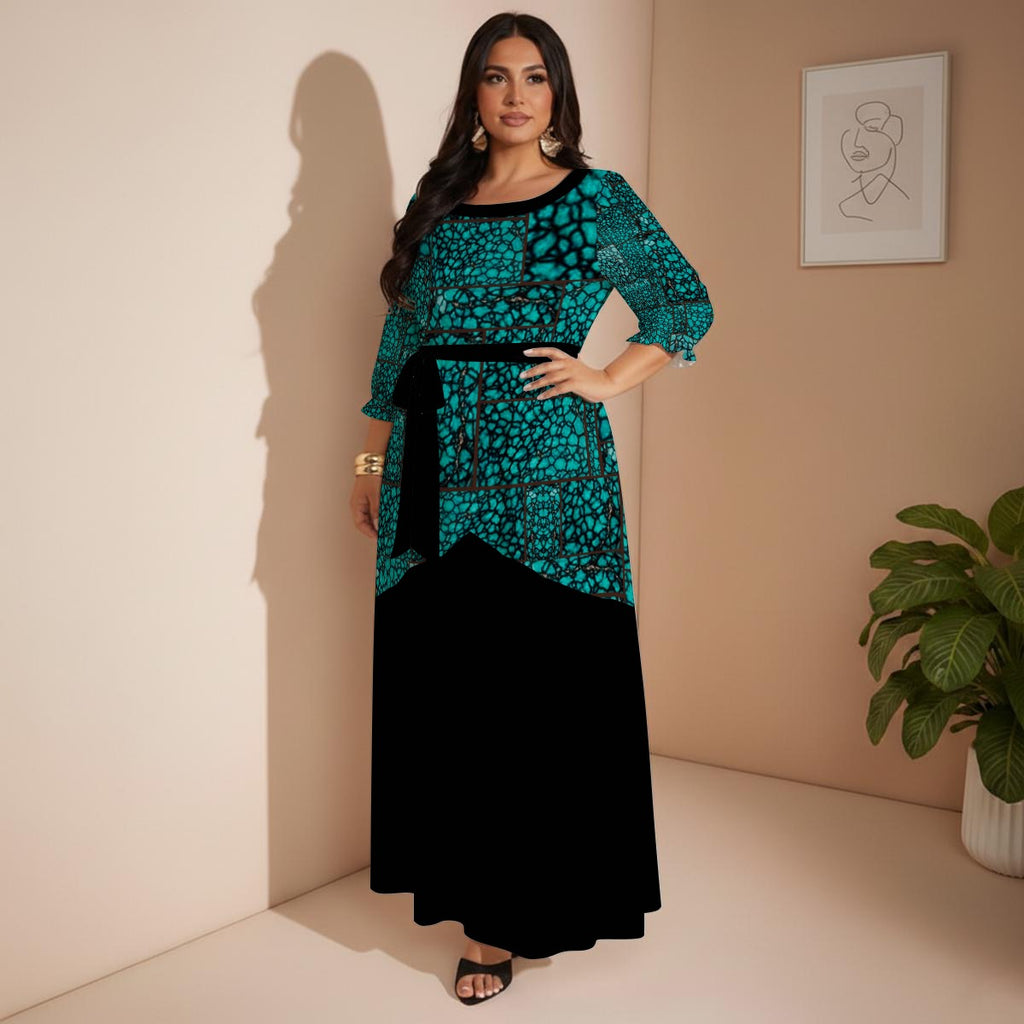 All-Over Print Women’s Maxi Dress|Plus Size