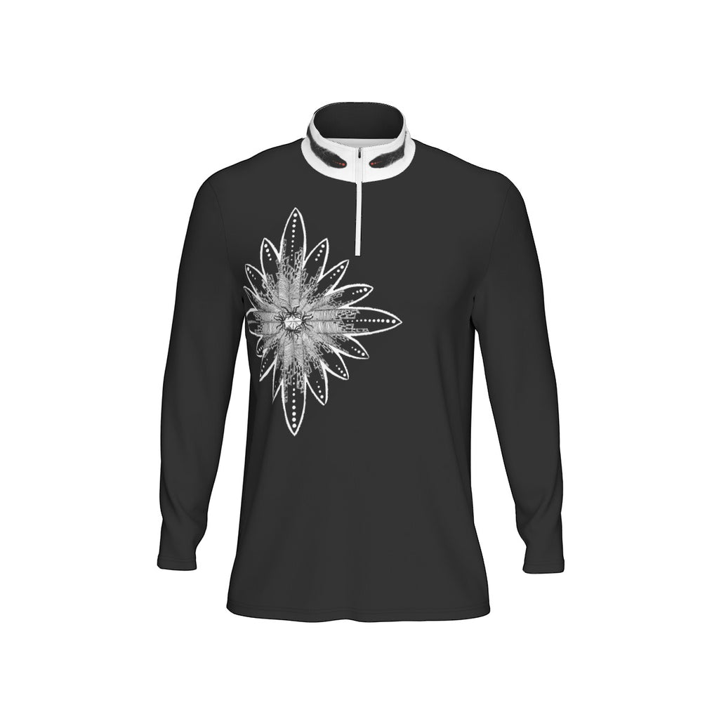 All-Over Print Men's Sports Collar Jersey With Long Sleeve| Interlock