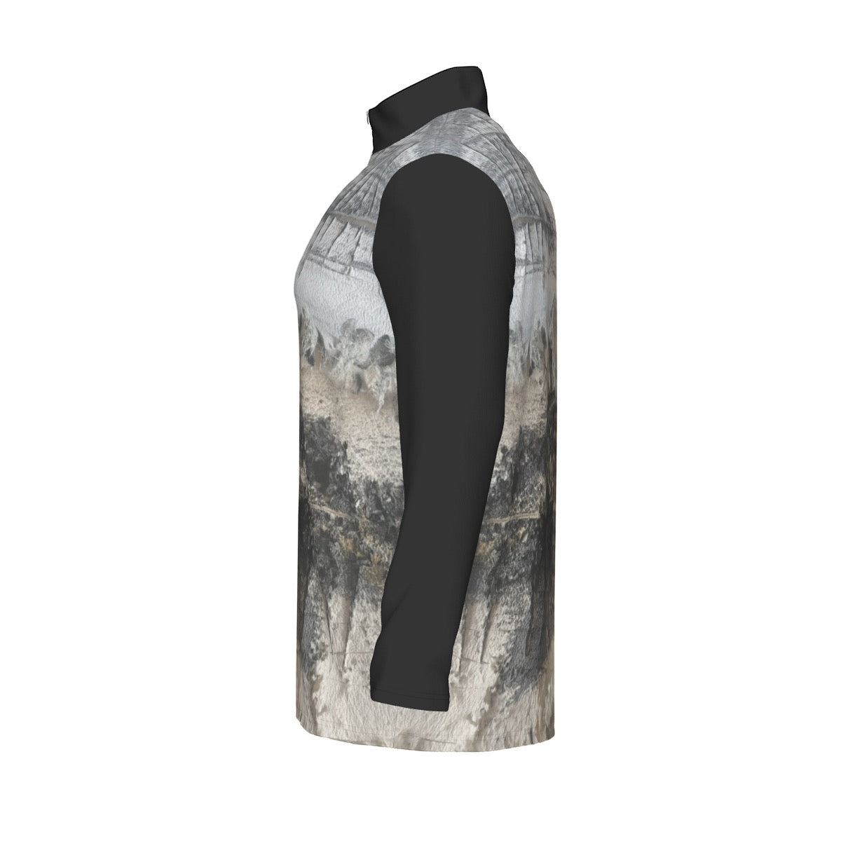 All-Over Print Men's Sports Collar Jersey With Long Sleeve| Interlock