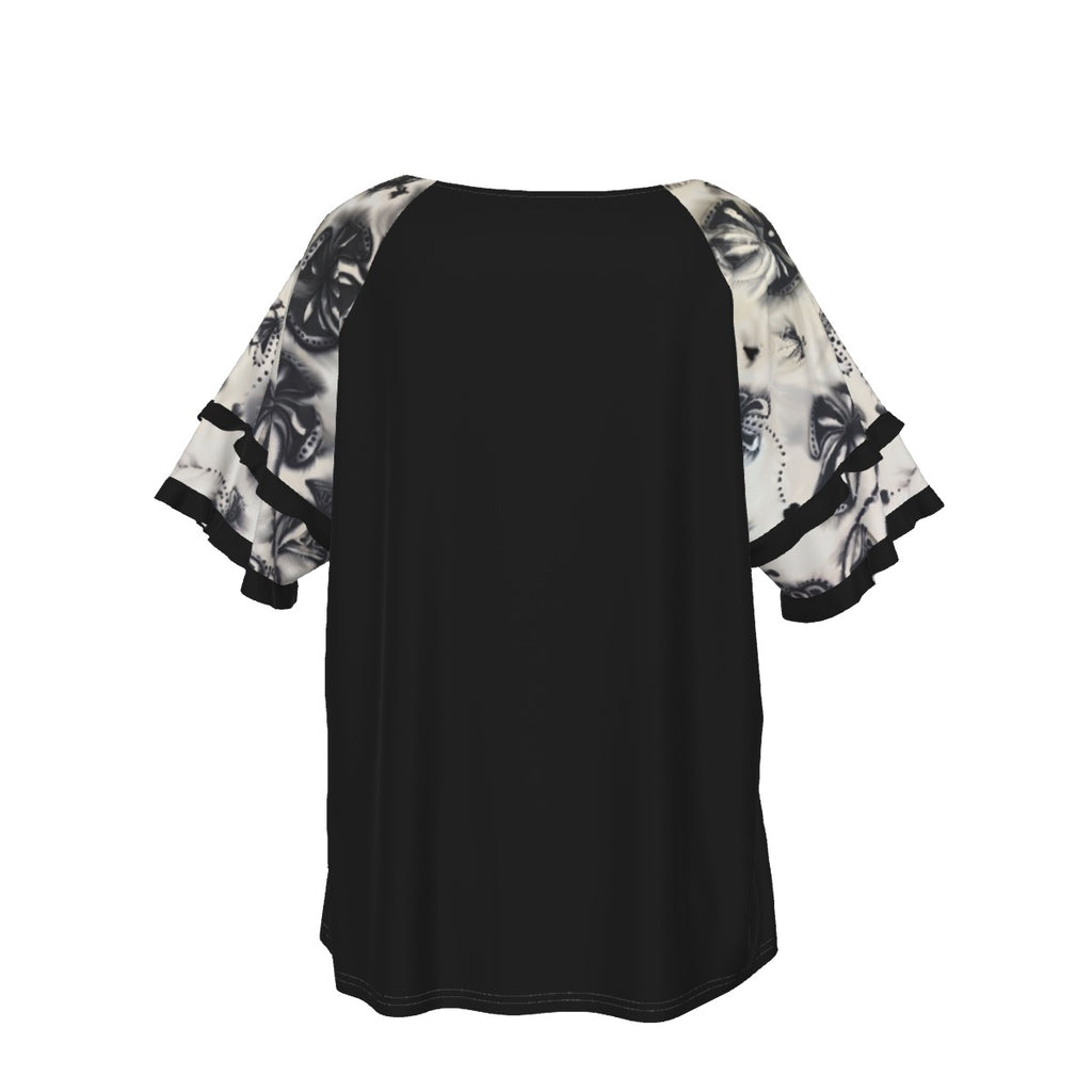 Women's Round Neck Raglan Sleeve T-shirt