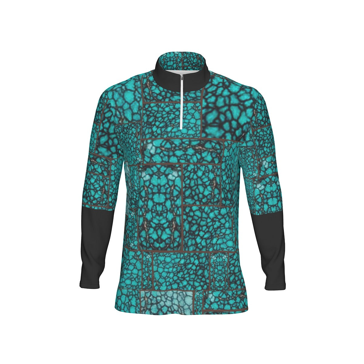 All-Over Print Men's Sports Collar Jersey With Long Sleeve| Interlock