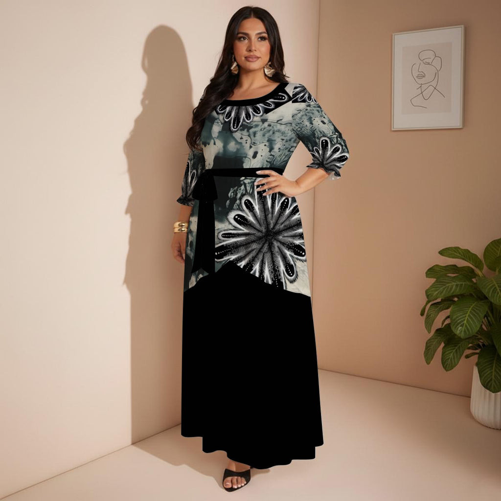 All-Over Print Women’s Maxi Dress|Plus Size
