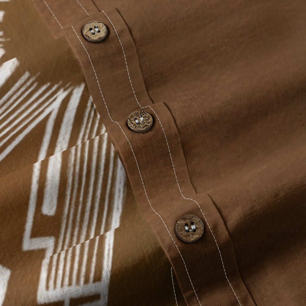 All-Over Print Men's Breathable Cotton Shirt|125GSM