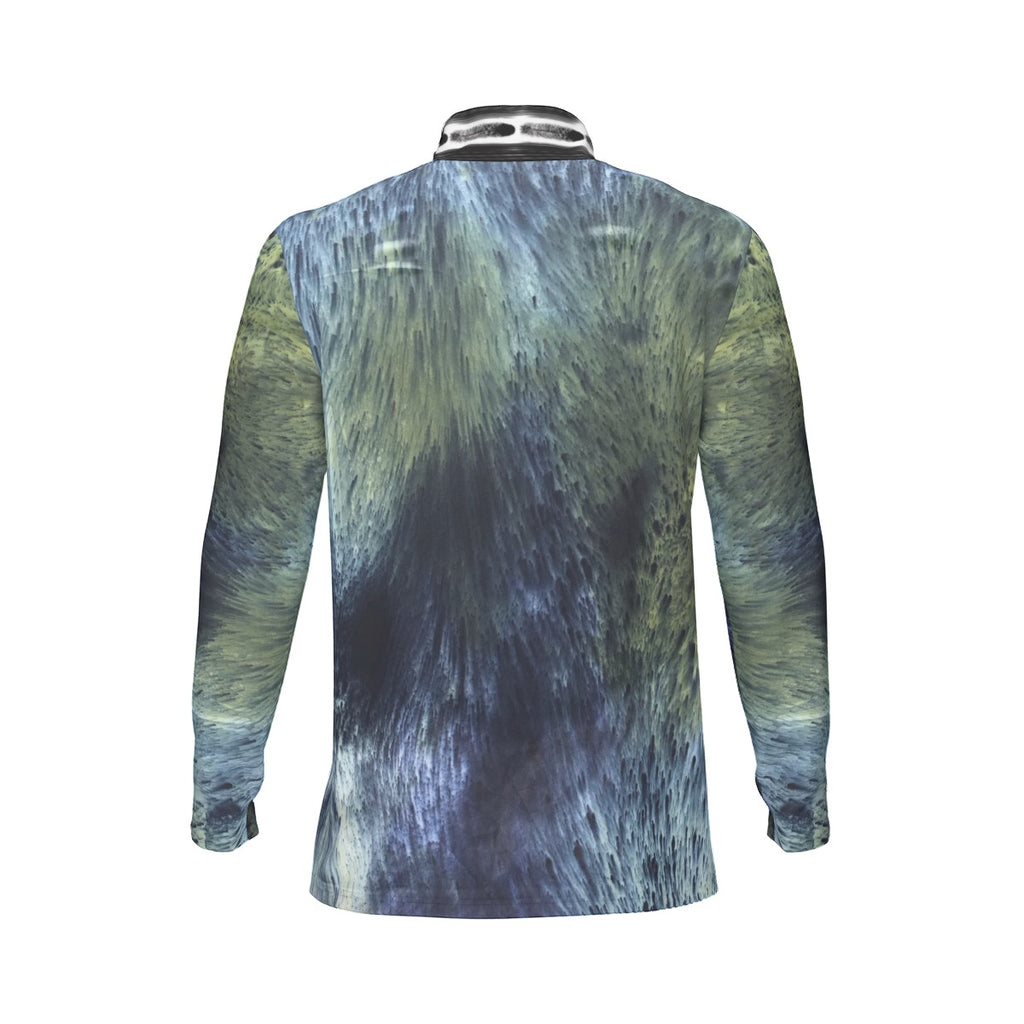 All-Over Print Men's Sports Collar Jersey With Long Sleeve| Interlock