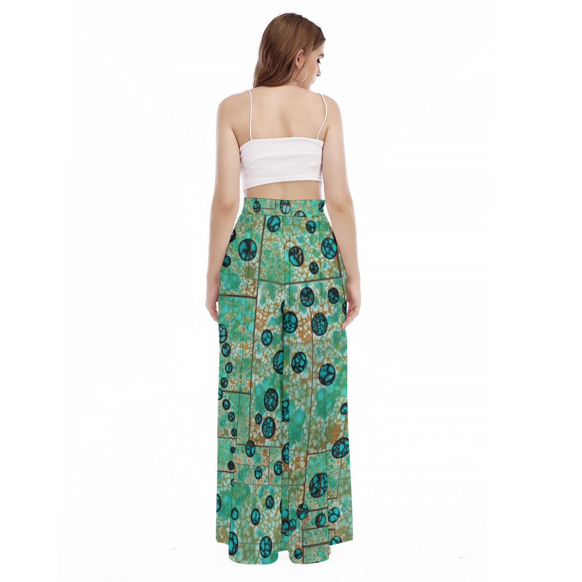 All-Over Print Women's High Waist Wide Leg Trousers