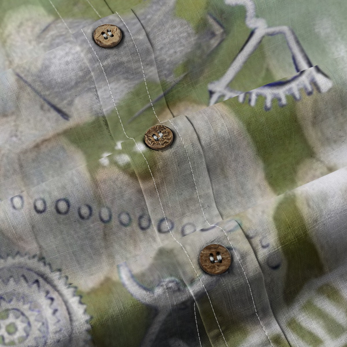 All-Over Print Men's Breathable Cotton Shirt|125GSM