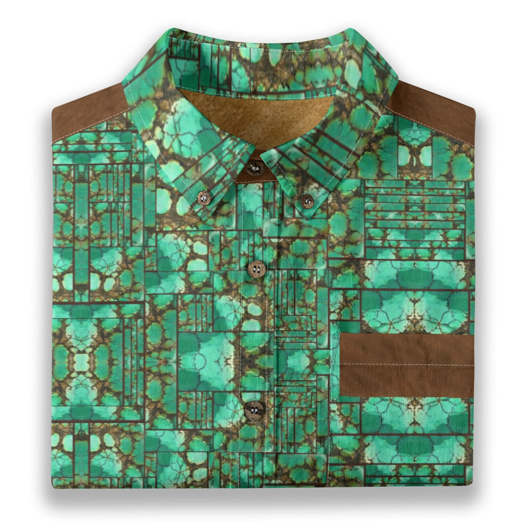All-Over Print Men's Breathable Cotton Shirt|125GSM