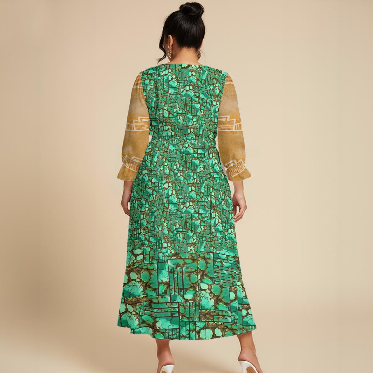 All-Over Print Women’s Maxi Dress|Plus Size