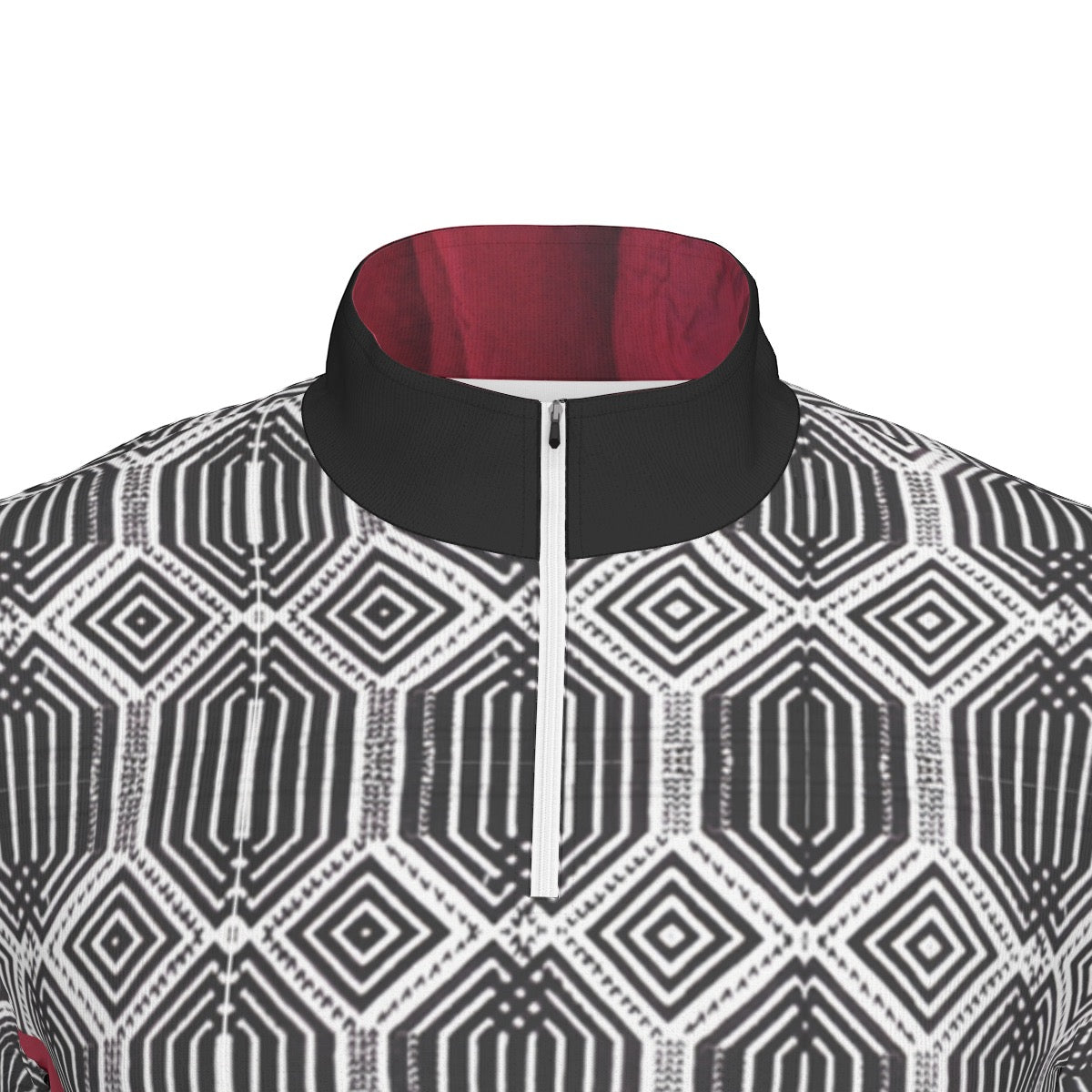 All-Over Print Men's Sports Collar Jersey With Long Sleeve| Interlock