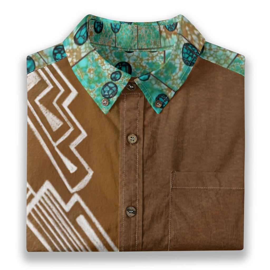 All-Over Print Men's Breathable Cotton Shirt|125GSM