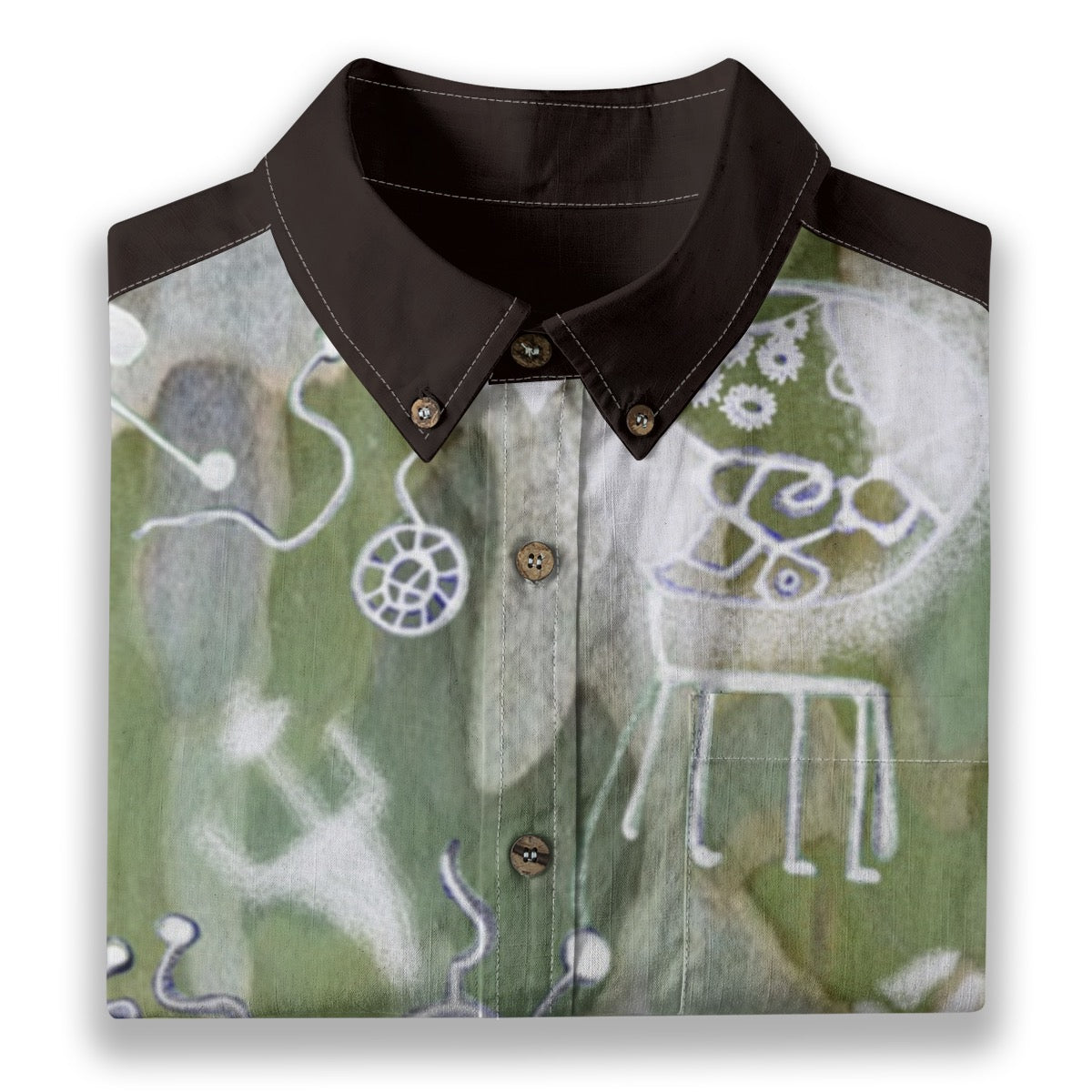 All-Over Print Men's Breathable Cotton Shirt|125GSM