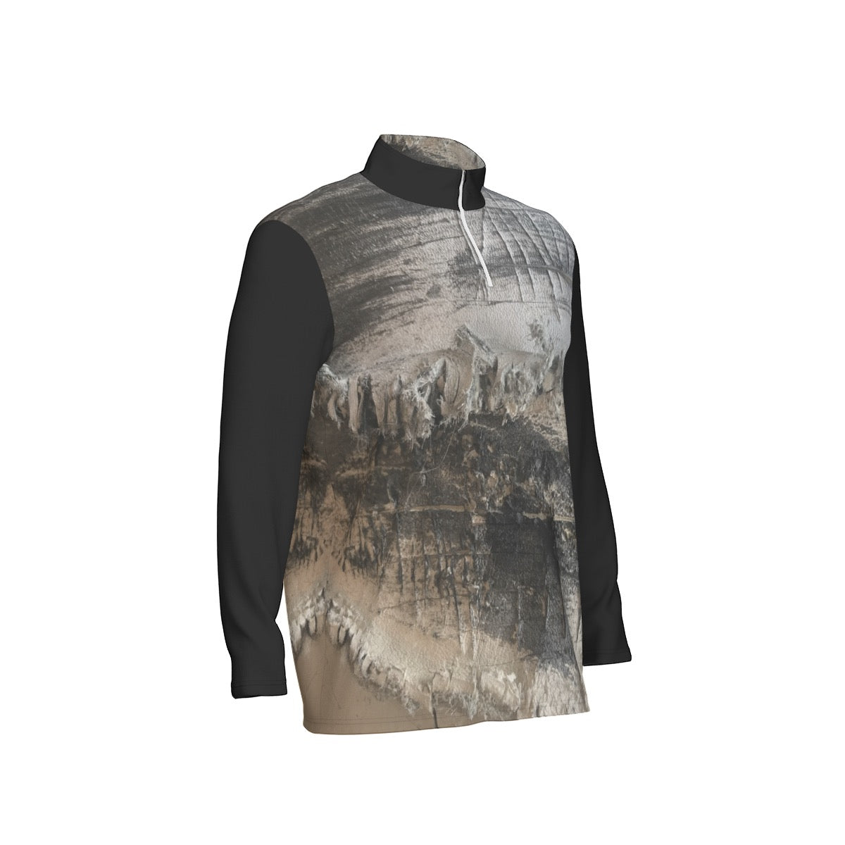 All-Over Print Men's Sports Collar Jersey With Long Sleeve| Interlock
