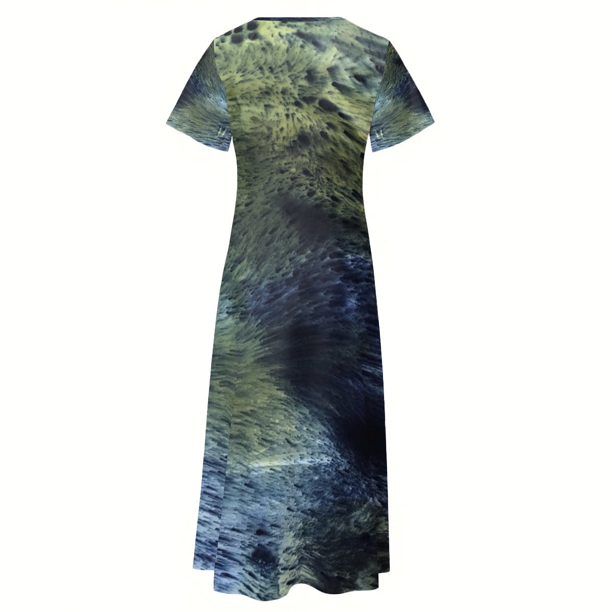 All-Over Print Women's V-neck Dress With Side Slit